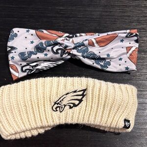 Eagles Headband Set - Cream and Gray